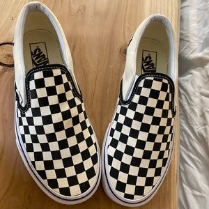 CHECKERBOARD SKATE SLIP-ON - VANS - SIZE 10 WOMEN
